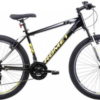 Velosipēds - Romet Rambler R6.1 26'' 2022 Black-Yellow-17 / M