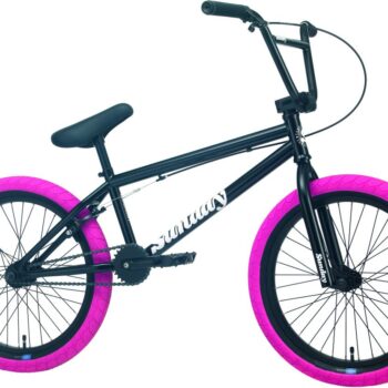 Velosipēds – Sunday Blueprint 20”, BMX Freestyle, melns ar rozā riepām