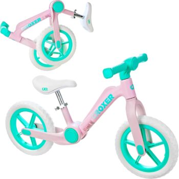 Līdzsvara velosipēds Croxer Foldi - tirkīza/rozā 12"