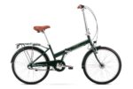 Salokāms velosipēds - Rower ROMET JUBILAT CLASSIC 15M, 24'', Zaļš