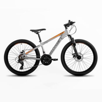 Velosipēds Romet Rambler DIRT 2024 24", sudraba/oranžs, Rāmis 12"